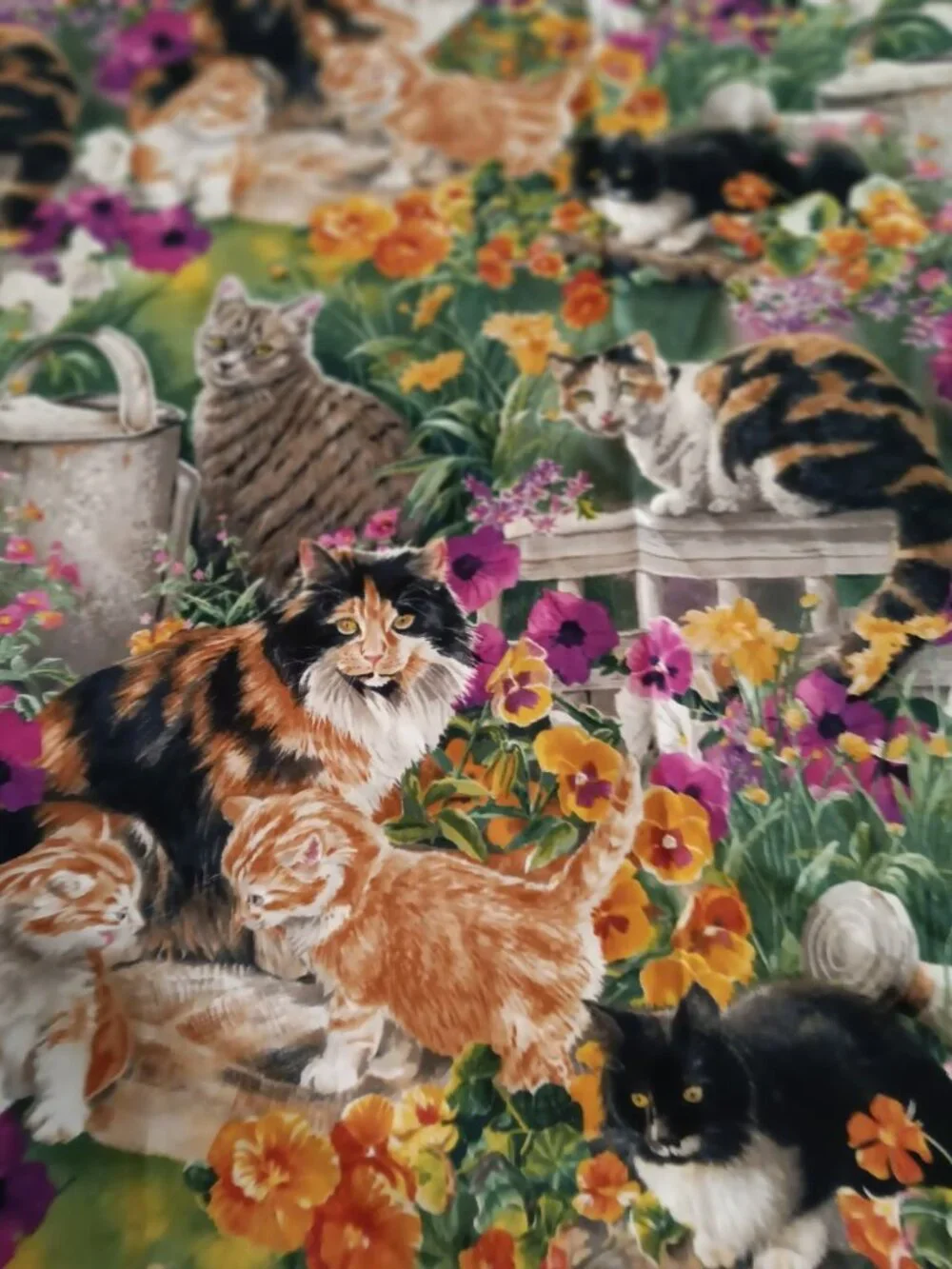 Garden Cats Window Curtain 40